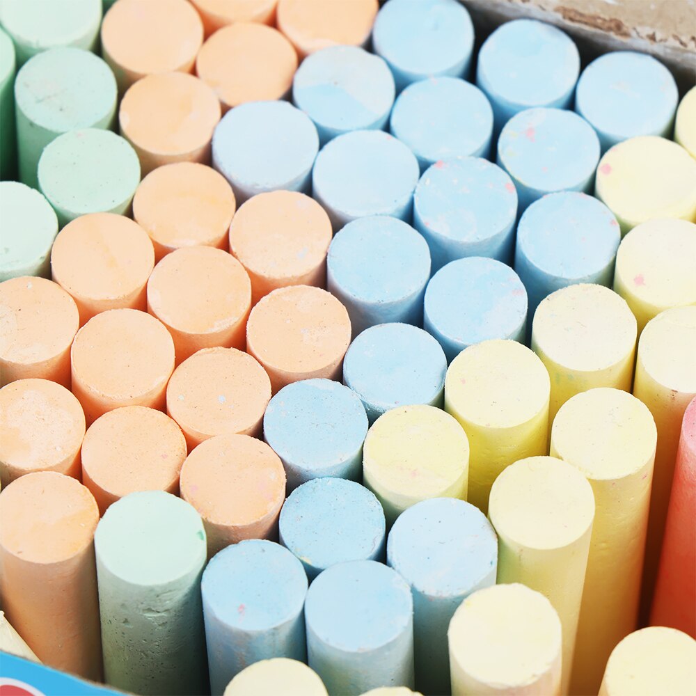 100 stk/eske fantastiske kritt i blandede farger tegning skrivekritt pinner låve skole tavle tegning skrive kritt merke penn verktøy