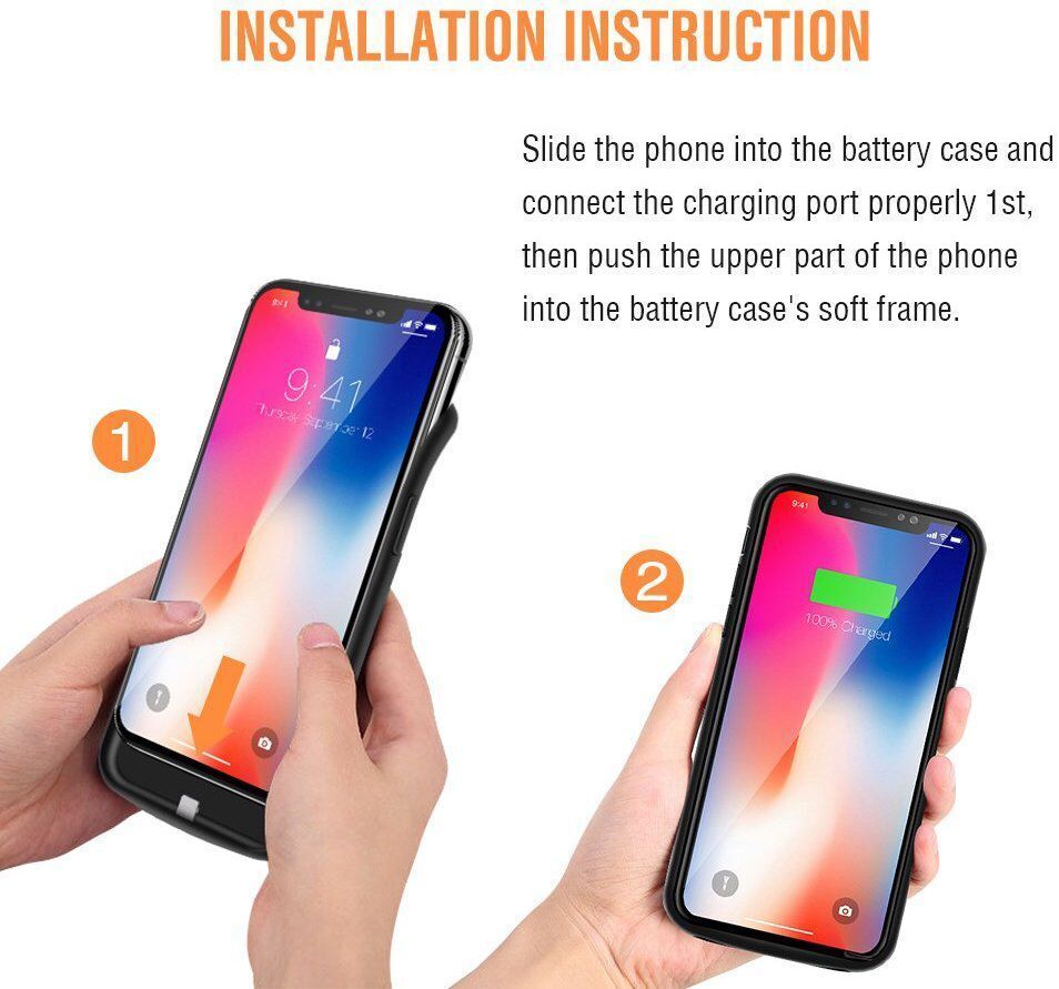 Charger Case For Iphone 6 6s 7 8 Plus 4000mah Power Bank Cover Case For Iphone Xs Max Xr External Battery Pack Case