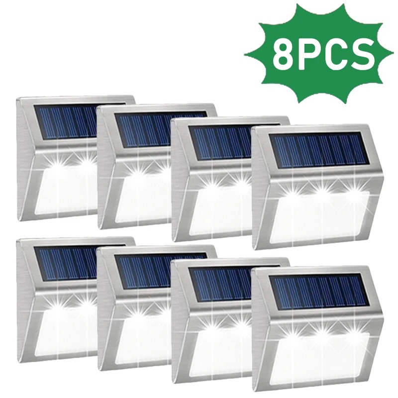1 ~ 10 stks Solar Trapverlichting Waterdicht Yard Garden Light voor Buiten Patio Rvs Solar Lamp Outdoor Hek Decor: Moon Blue / 6-10W