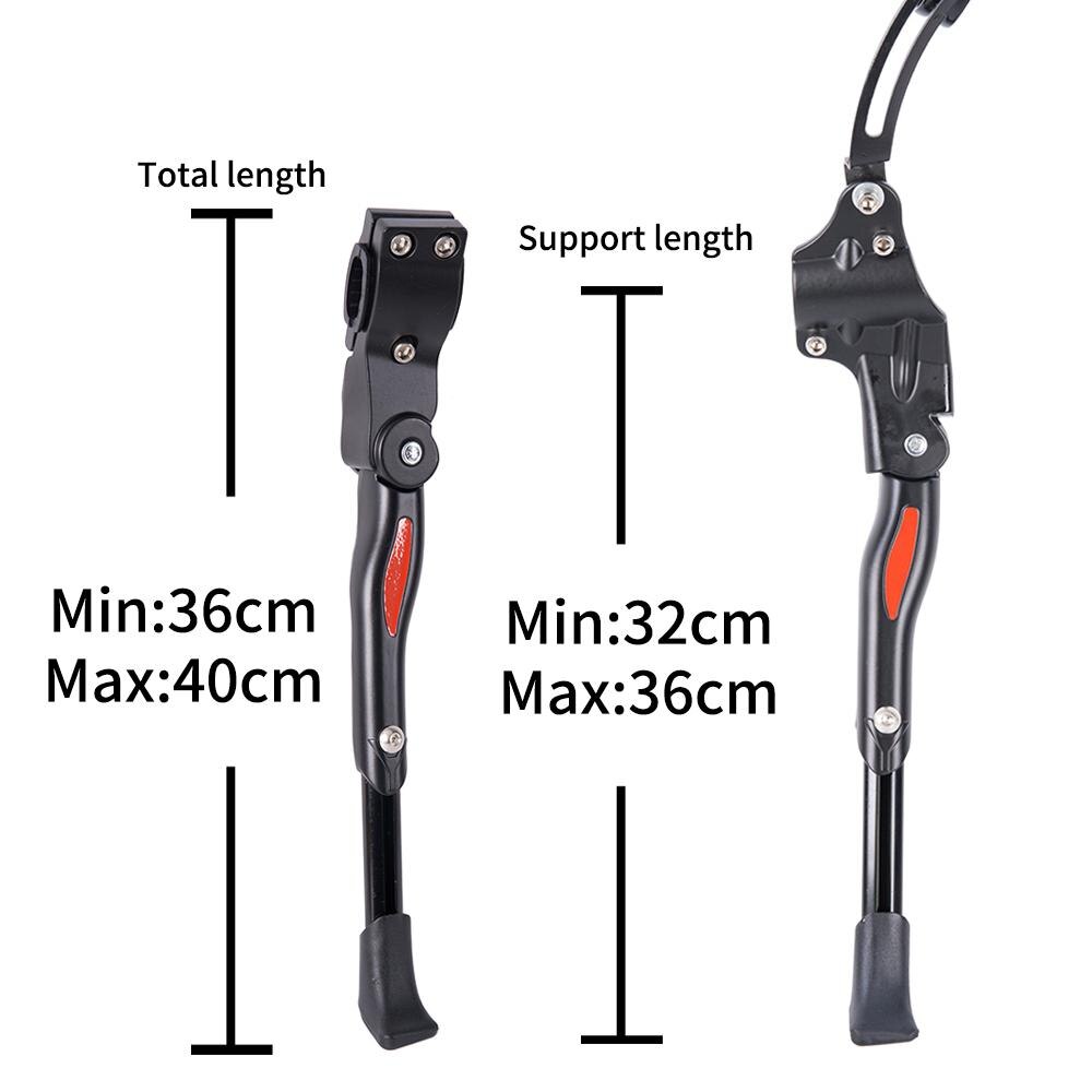 Pata de cabra para bicicleta de montaña y carretera, estante de estacionamiento, soporte trasero lateral ajustable, 24/26/27, 5/29 pulgadas