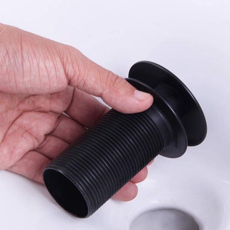 Matte Black Bathroom Basin Drain Brass Sink Waste Black Popup Bath Sink Drain Kit Without Overflow Hole