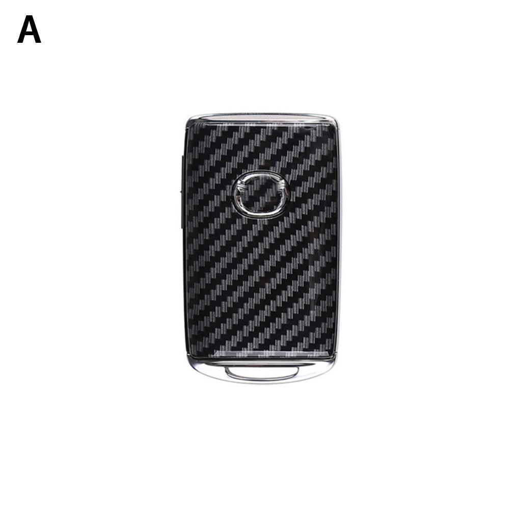 ABS Plastic Replacement Style Car Key Case Cover Protector Shell for Mazda 3 Axela BP CX-30 DM Accessories: black
