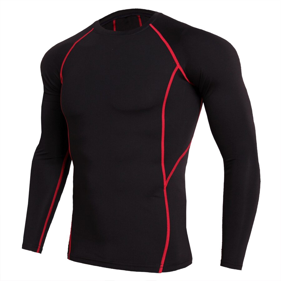 MMA BJJ Compression Shirt Crossfit Fitness Training Boxing Muay Thai Long Sleeve Tshirt Men Workout Jogging Tracksuit Sportswear