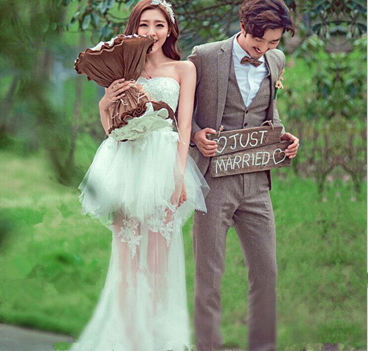 Just Married Wood Wedding Signs Photo Props Bridal Shower Wedding Decorations props photography