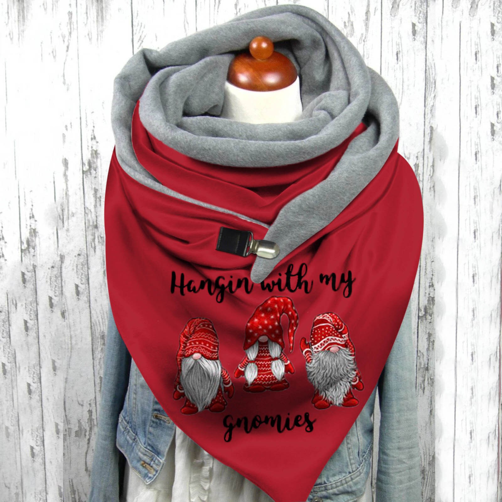 Mærke stilfuldt og kvinder juletryk tørklæde multifunktionelt sjal tørklæde åndbar, behagelig: H