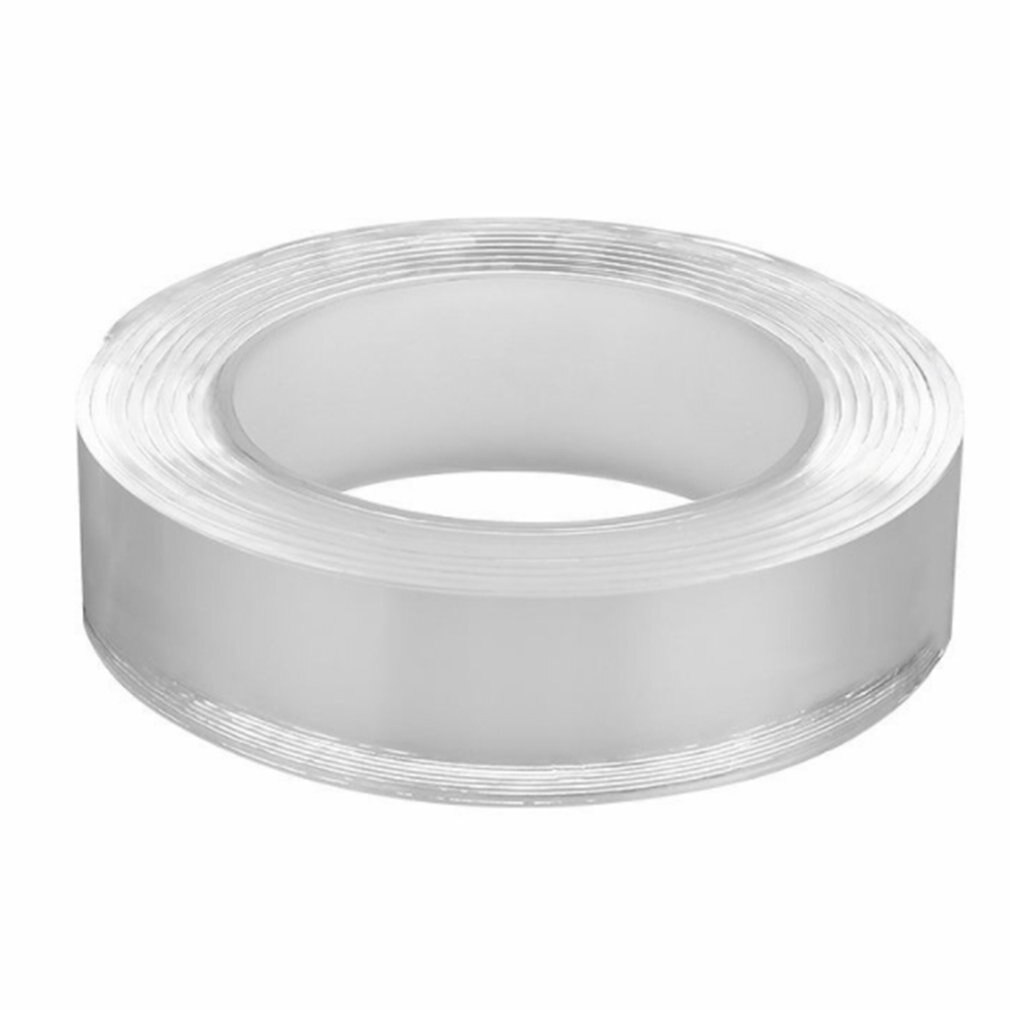 Fortykket nano gennemsigtig sporløs tape vandtæt klæbebånd dobbeltsidet klæbemiddel anti-kollision gel tape: 2 mmx 3 cmx 1m