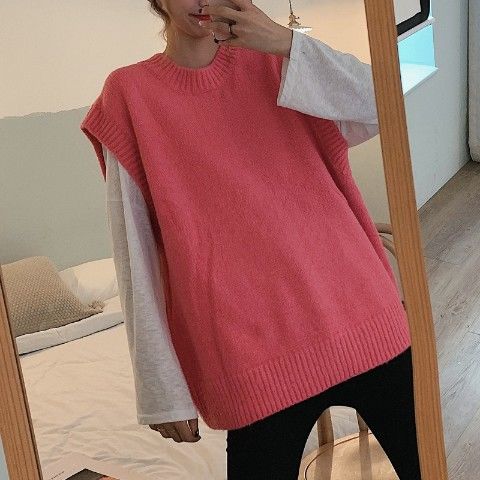 Oversized Sweater Vest Women Harajuku Stylish Chic... – Vicedeal