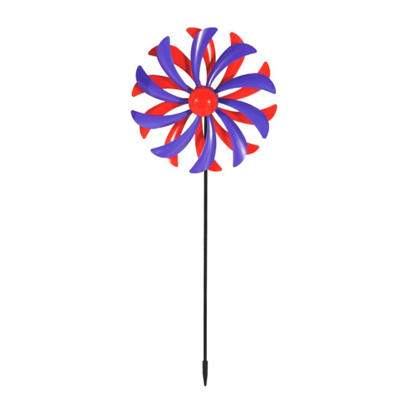 Dubbele Lagen Wind Spinners Gazon Pinwheels Windmolen Party Pinwheel Wind Spinner: 02