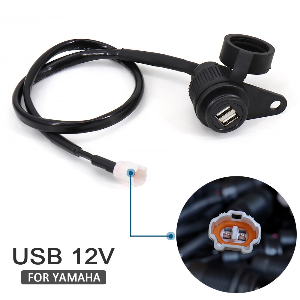 Motorfiets 12V Dubbele Usb Lader Adapter Voor Yamaha Tracer MT-07 MT-09 Sp FZ-09 FZ-07 Tracer Xsr 700 900: Default Title