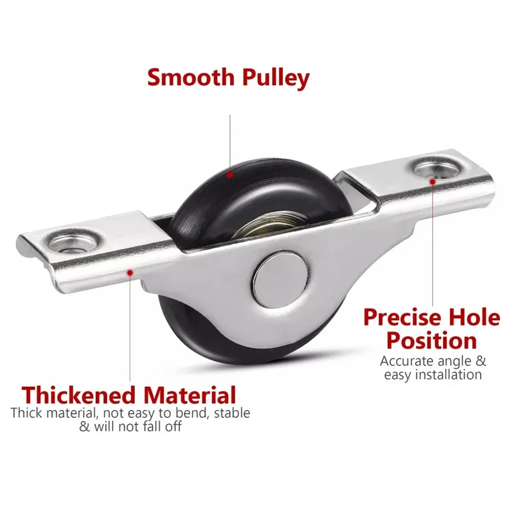 4 pezzi per porta scorrevole con rotelle a rulli, puleggia per armadio, guardaroba, finestra, ruota portante ﻿ Ferramenta per mobili