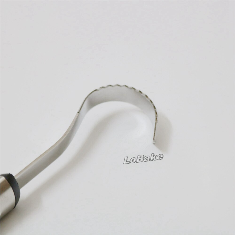 Rizador de mantequilla de acero inoxidable de , cuchillo curvo, raspador de pastel para mousse de chocolate, herramientas de cocina