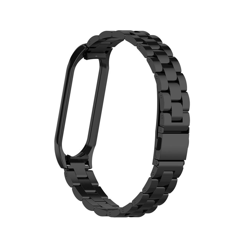 Mi band 4 para Xiaomi mi Band 4 correa de reloj de acero inoxidable para Xiaomi mi Band 3 pulsera inteligente Accessoriess + caja de Metal: Black / Miband 4