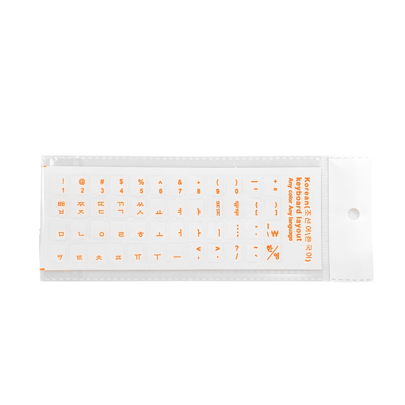 PVC Desktop Keyboard Sticker Korean Keyboard Sticker PVC Keyboard Replacement: Orange