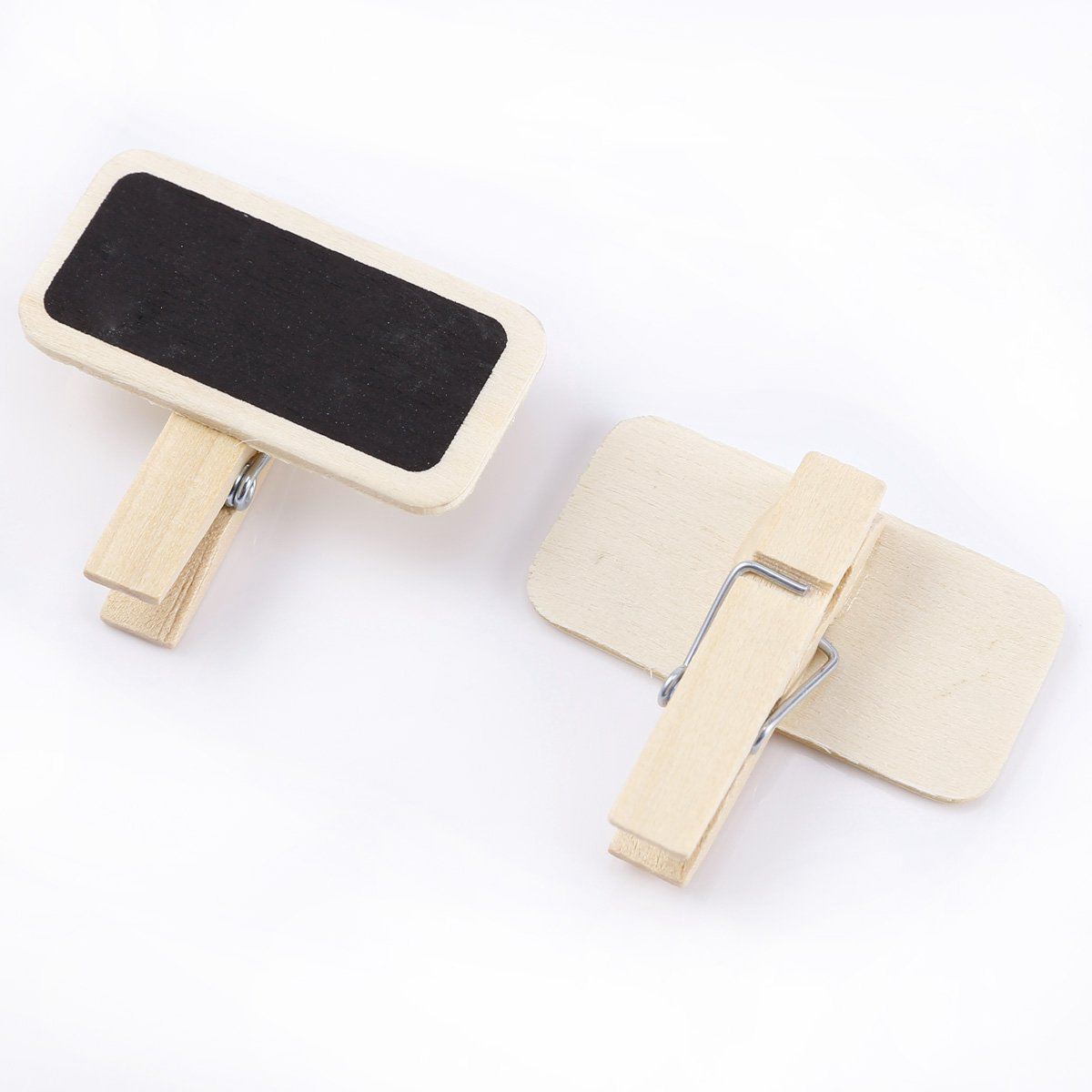 -50 Mini blackboard wood message slate rectangle clip clip panel card memos label brand price place number table