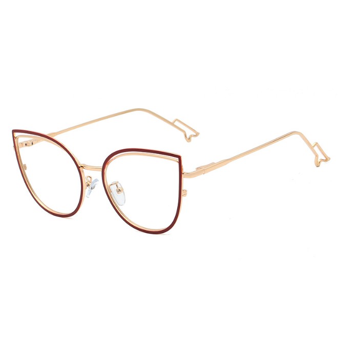 48198 Katze Auge Anti-Blaulicht-Kunststoff-Titan-Brillengestelle, ultraleicht, für Herren und Damen, optische , Computerbrille: Blau