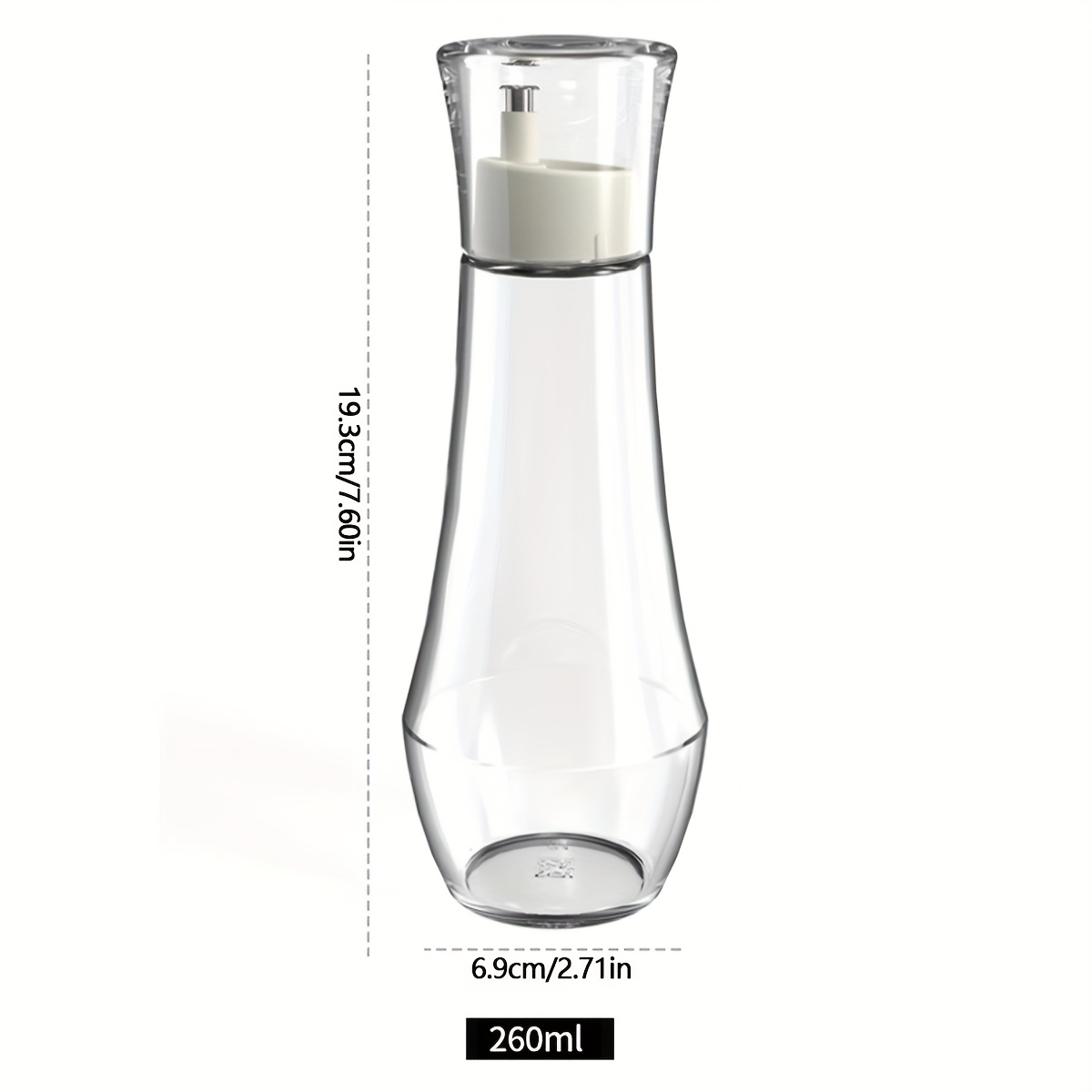 Multifunctional Dispensing Bottle Refillable Glass Mouthwash Dispenser with Lid Clear Portable Bathroom Countertop Container: Light Grey