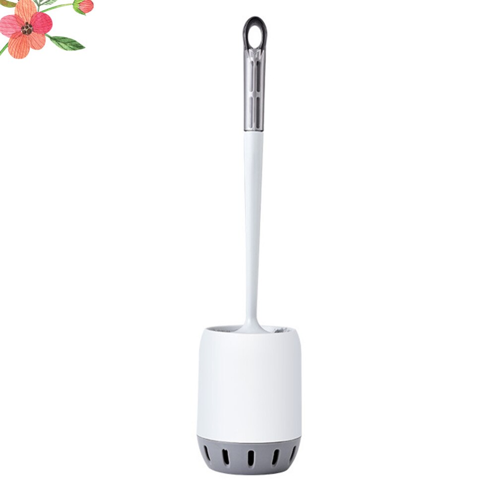 1 set toiletborstel met houder kunststof toiletpotreiniger wandborstel