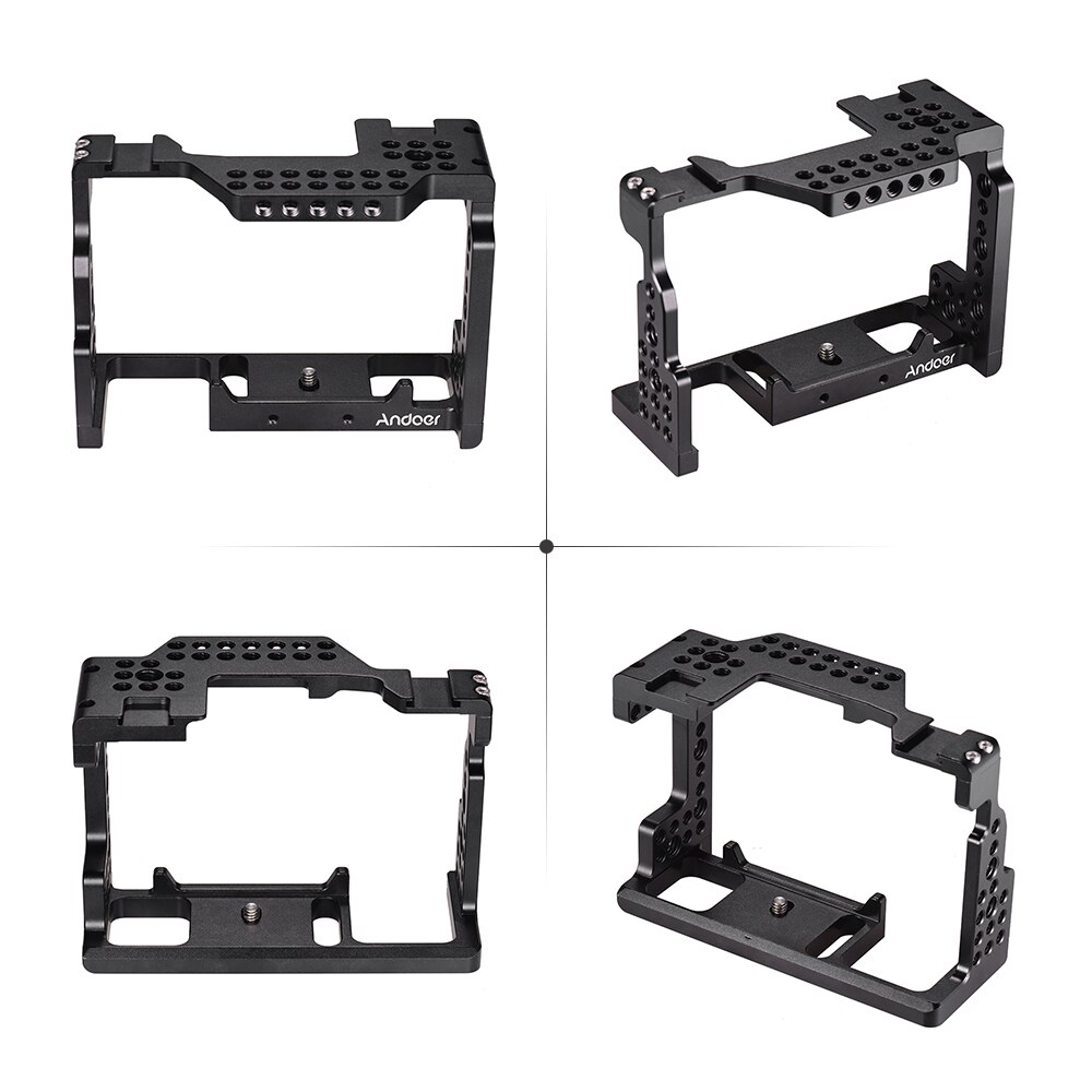 Andoer Camera Cage Aluminum Alloy 1/4" Screw Video Film Movie Making Stabilizer for Sony A7II/A7III/A7SII/A7M3/A7RII/A7RIII