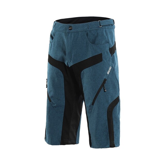 Arsuxeo short de cyclisme pour homme, résistant à l'usure, pour sports de plein air, descente, vtt, vélo de montagne, résistant à l'eau, réfléchissant 1802: 1802 bleu foncé / M