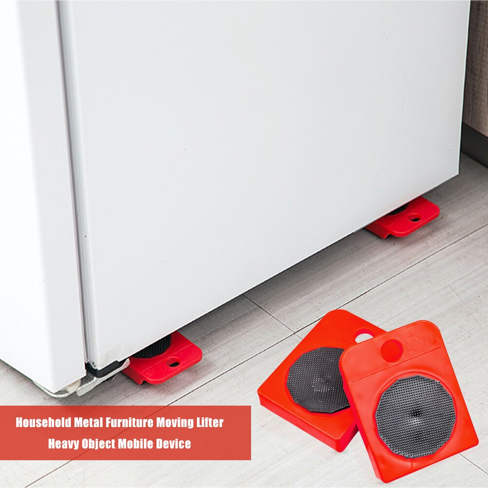 5 In 1 Mobile Heavy Object Handling Tool Household Metal Furniture Moving Lifter Heavy Object Crowbar Hand Tool Set