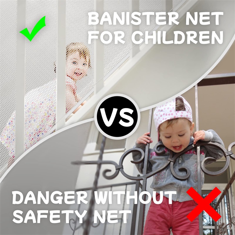 Child Safety Protective Net Multipurpose Durable Stair Balcony Banister Rail Guard Kids Stair Protection Safe Fine Mesh