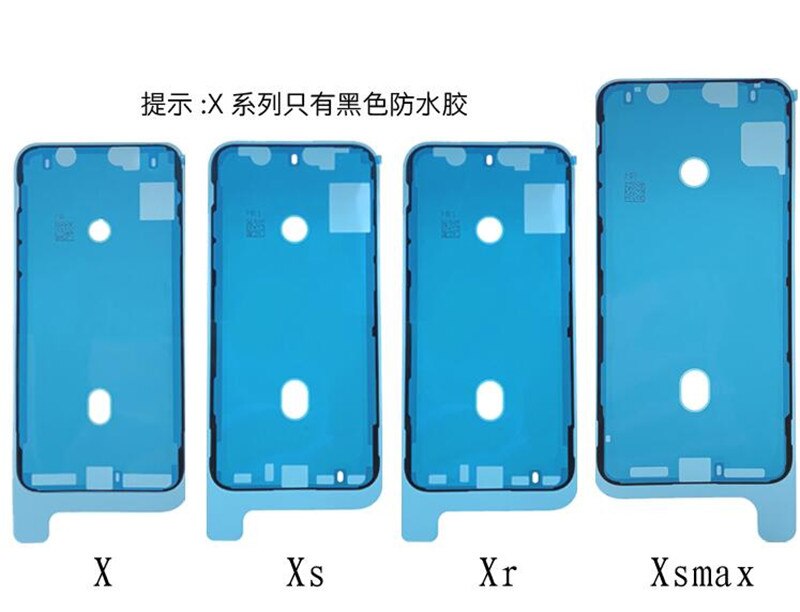 10 st/lot original vattentät klistermärke för iphone x xs xr xs max lcd-skärmtejp 3m självhäftande lim reparationsdelar