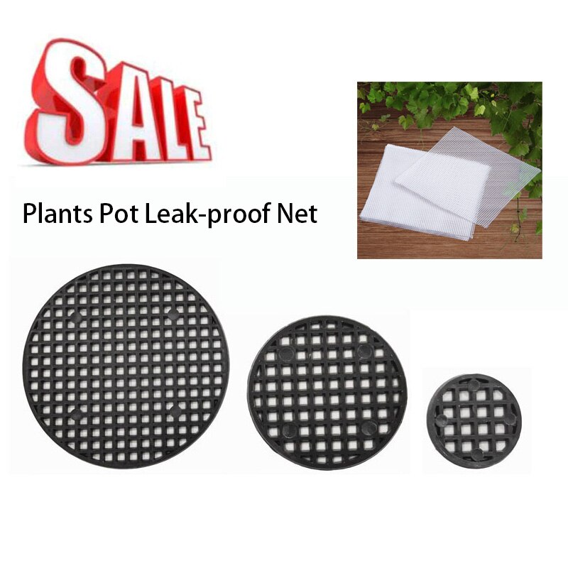 Plastic Flower Pot Mesh Pad Bottom Grid Mat Prevent Soil Loss Leak-proof Pad Anti-corrosion Breathable Net For Office Decoration