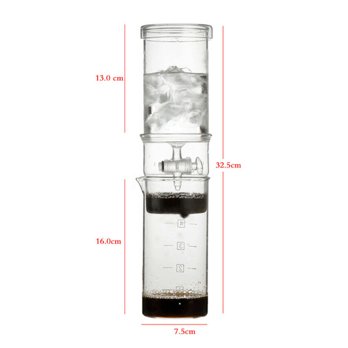 -400ml 5 kopp holländskt kaffe kallt vatten glas droppis maker brygg maskin hemmakontor