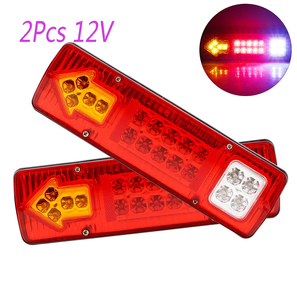 12v 24v for tilhenger lastebiler lastebil stopplys 19 led baklys blinklys billys montering ryggelys: 2 stk 12v