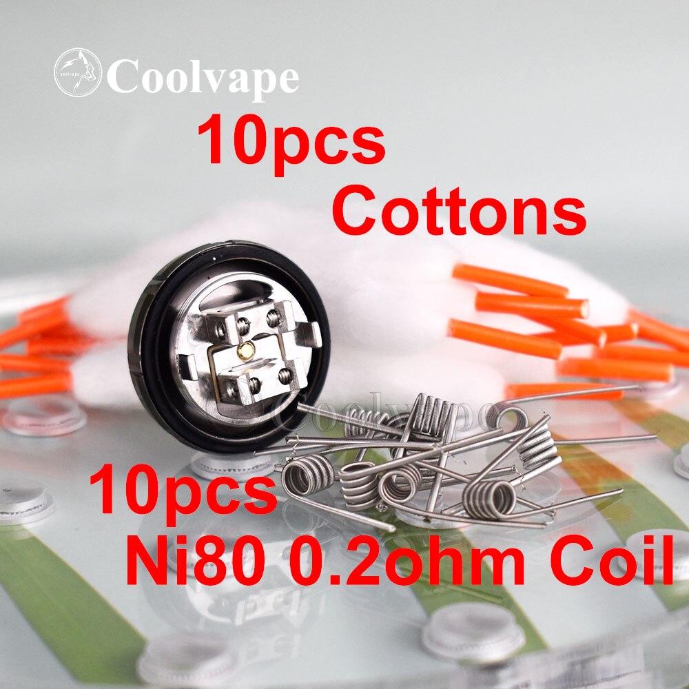 Coolvape zeus Mesh rta Deck zeus rta Deck 10pcs Ni80 0.2ohm e 10pcs cotoni bobina materiale in acciaio inossidabile: black kit