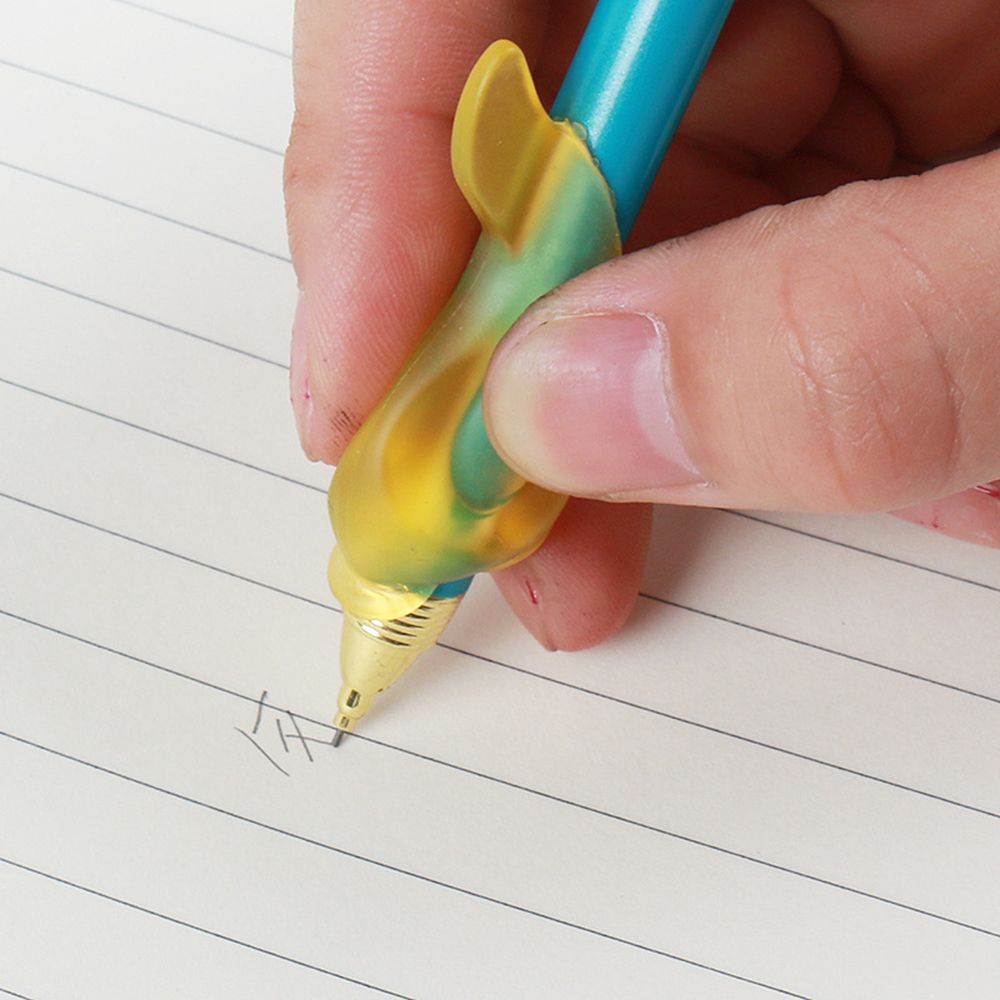10Pcs Children Writing Pencil Fish Pen Holder Kids Learning Practise Silicone Writing Grip Posture Device Correction Tools