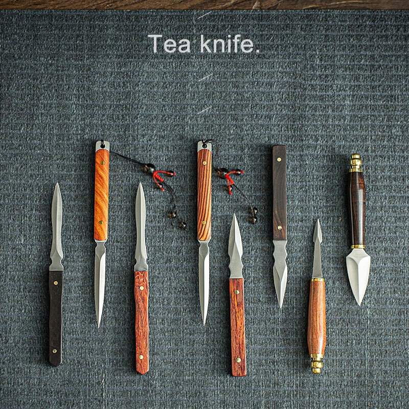 Pu'er Tee Messer Palisander Ebenholz Edelstahl Tee Nadel Tee Kegel