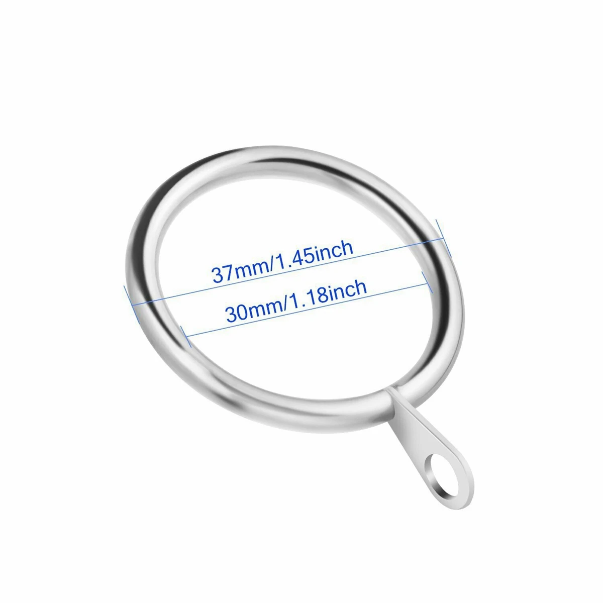 Anneaux de Rideau en Métal, Crochets pour Tringles de Rideaux, 6/12/24/36/48/60/72/84/96 Pièces: Bourgogne / 55-90cm