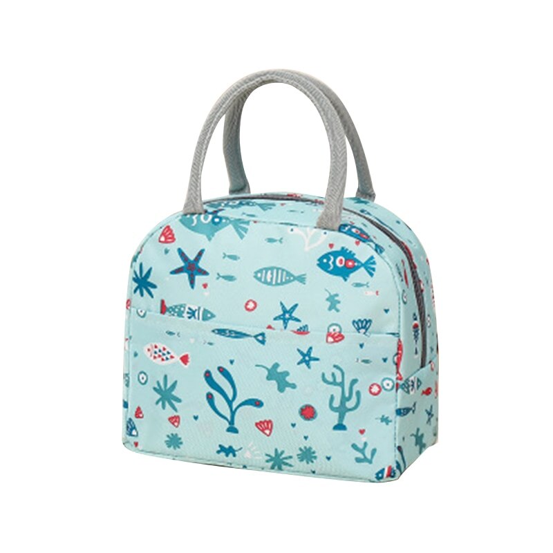 Lunch Bag Cute Multicolor Cooler Bags Women Waterproof Hand Pack Thermal Breakfast Box Portable Picnic Travel Food Bag: style2 01