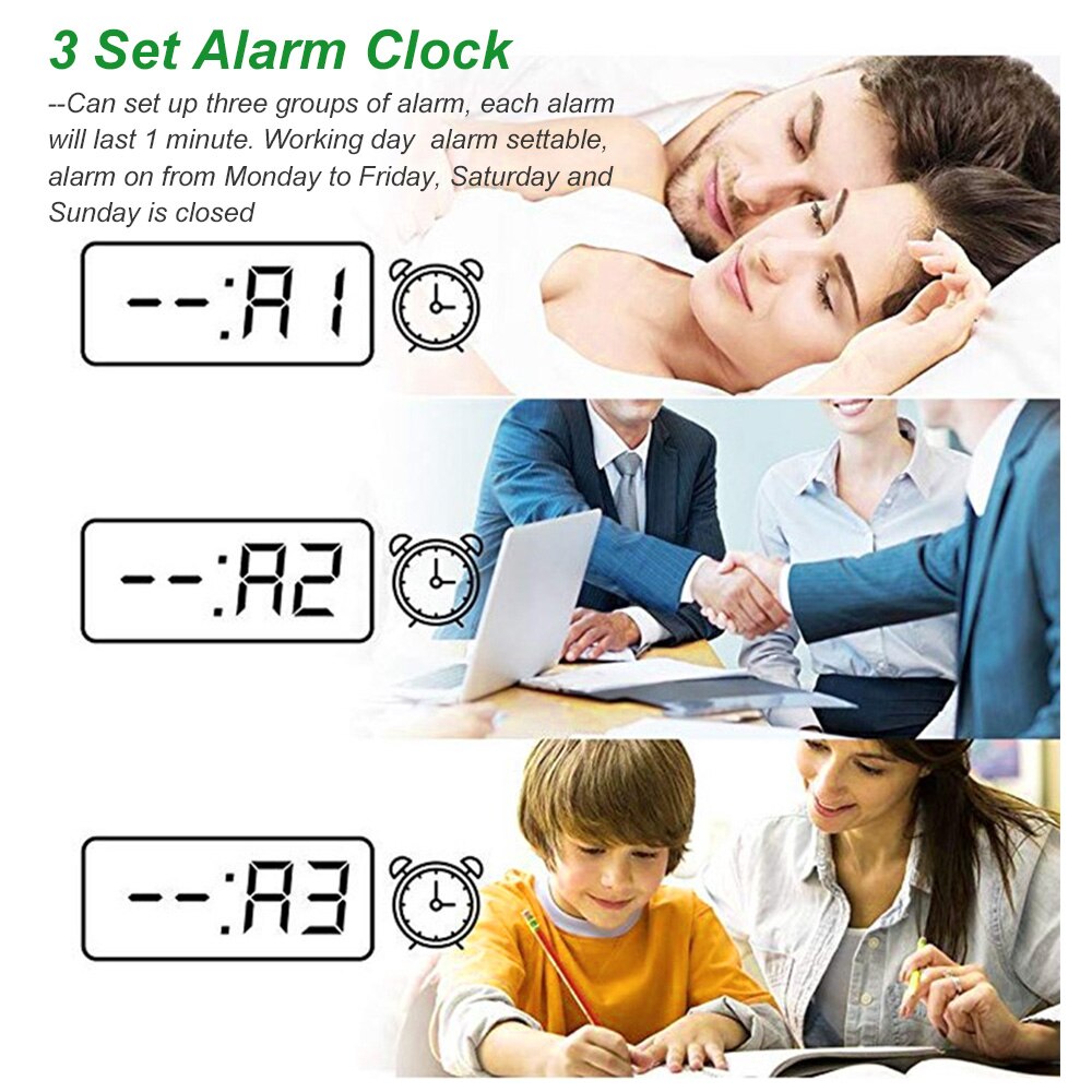 Multifunctional Wooden Clock LED Digital Clock Camphor Wood Grain Wood Clock Mute Sound Control LED Electronic Alarm Clock
