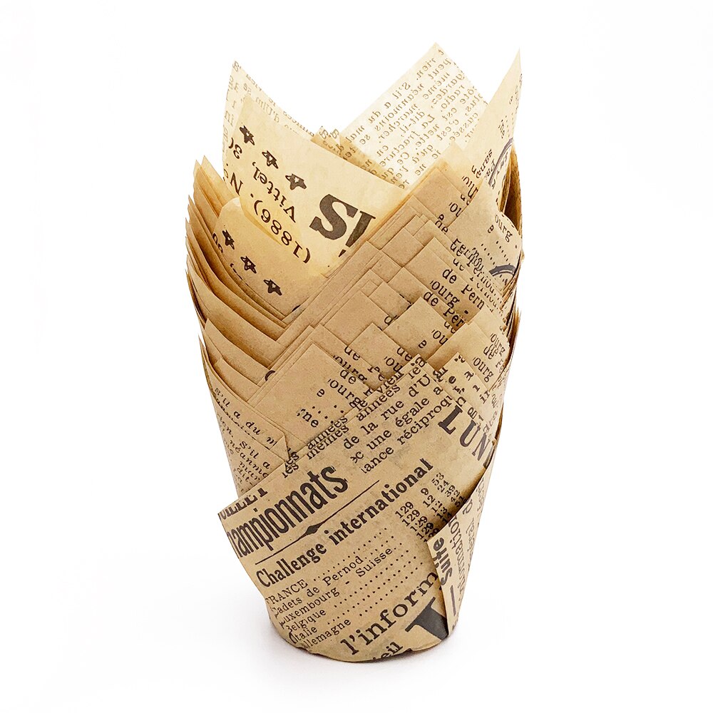 50 Stuks Cupcake Papier Cup Oilproof Cupcake Liner Bakken Cup Lade Case Wedding Party Caissettes Gouden Muffin Wrapper Papier: A - 4