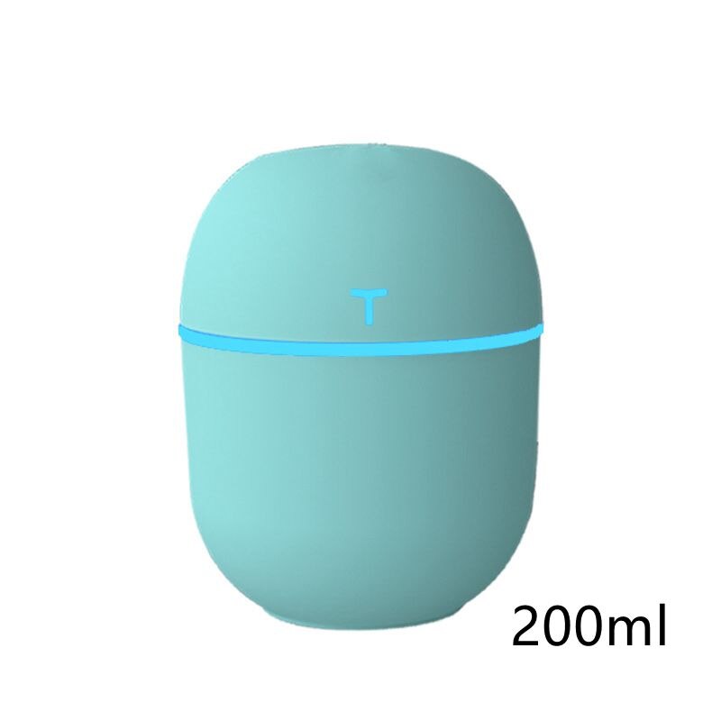 Portable 300ml Humidifier USB Ultrasonic Dazzle Cup Aroma Diffuser Cool Mist Maker Air Humidifier Purifier With Romantic Light: 200ml blue