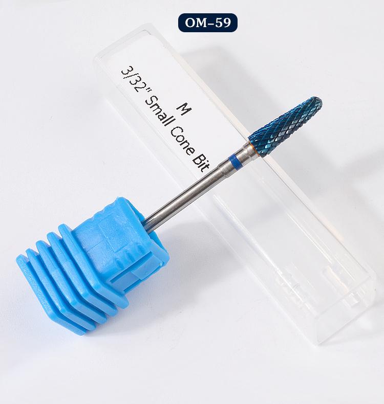 5 Types Tungsten Carbide Burrs Nano Coating Nail Drill Bits Blue Metal Drill Bits For Manicure Electric Drill Accessories: OM59