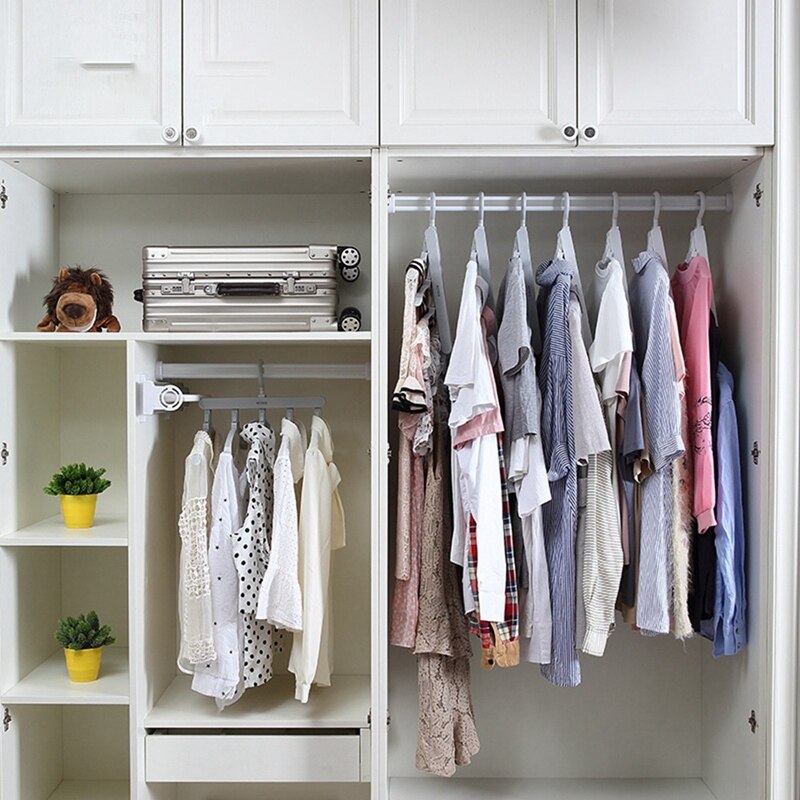 ECOCO 5 In 1 Clothes Rack Multifunction Shelves Multi-Functional Wardrobe Magic Clothes Hanger Coat Storage Organization