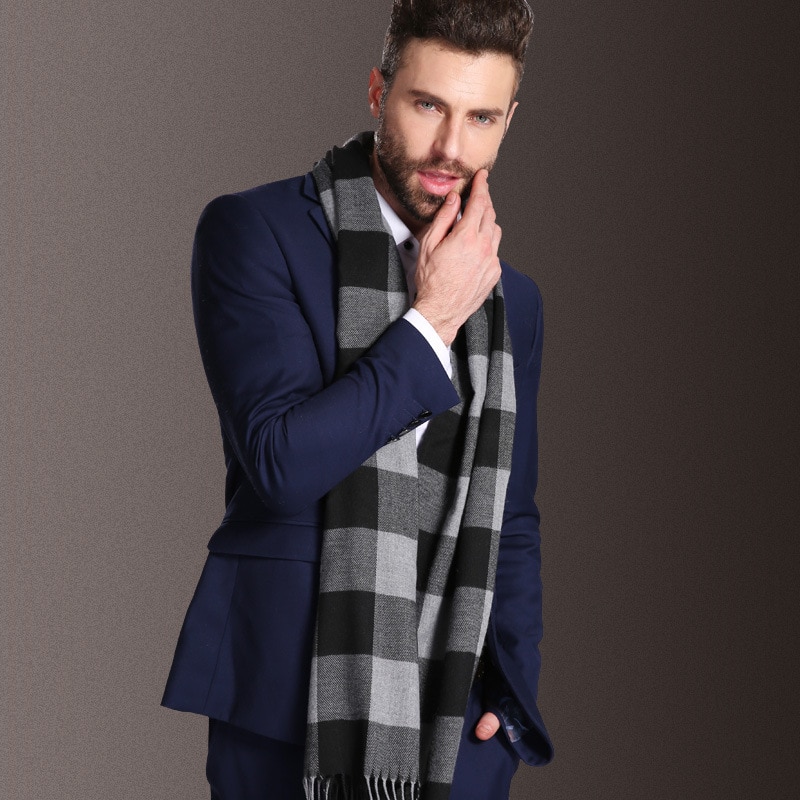 Europa Mode Sjaal Sjaals Mannen Winter Warm Tartan Sjaal Business Sjaal Plaid Katoen Wraps Bufanda Foulard Szaliki Ik Chusty: 4