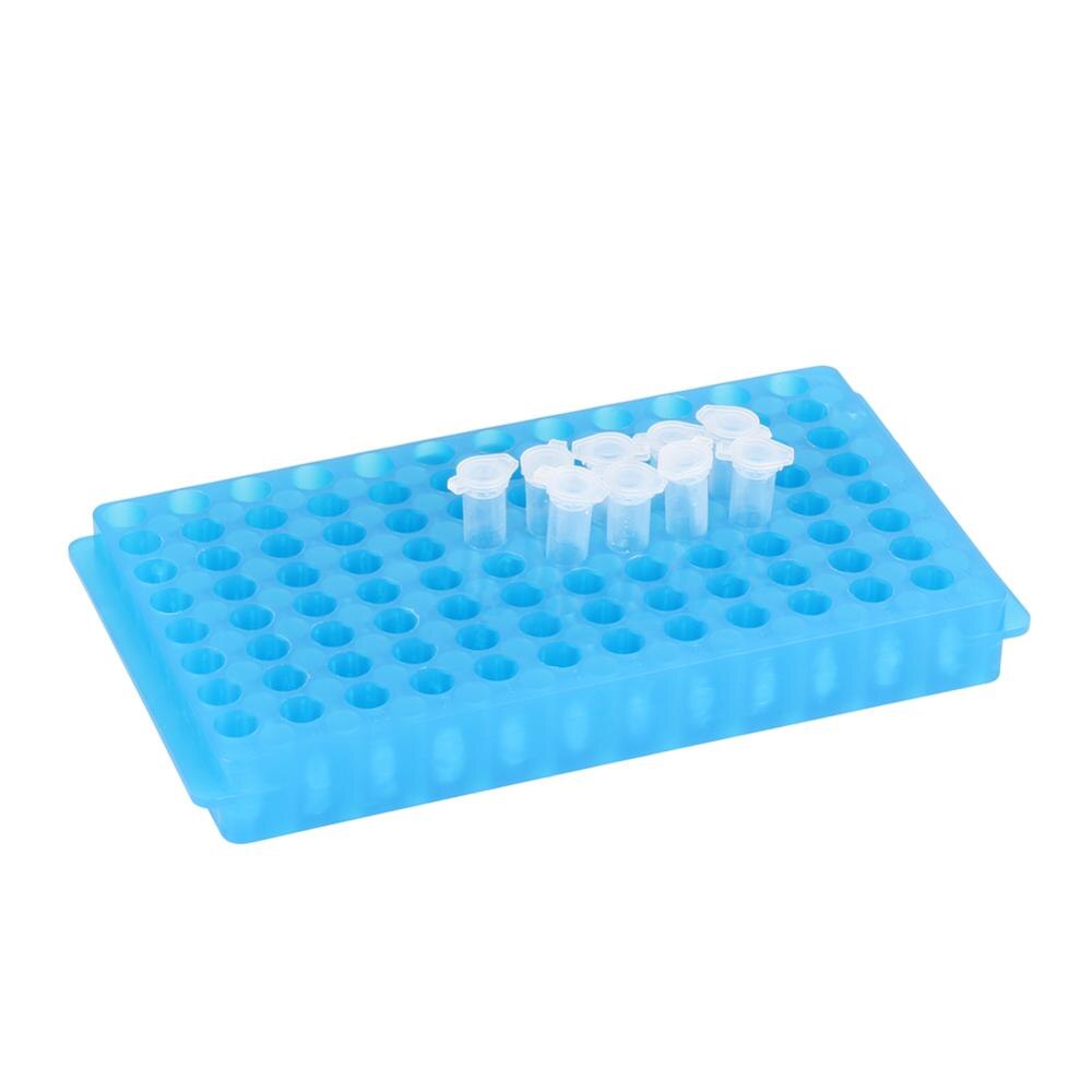 Support de tubes à essai centrifuge en plastique, 96 trous, 2 supports latéraux pour équipement d'analyse de tubes à essai de laboratoire de 0.5ml/1.5ml, 1 pièce
