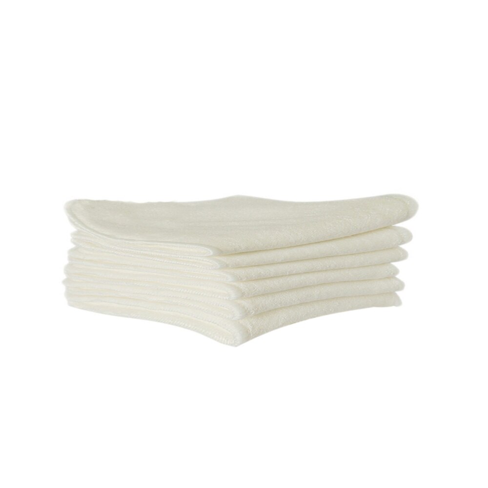 Bamboo Fiber Microfiber 4 Layers Baby Cloth Diapers Deodorant Soft Baby Diaper Pads: Beige 6pcs