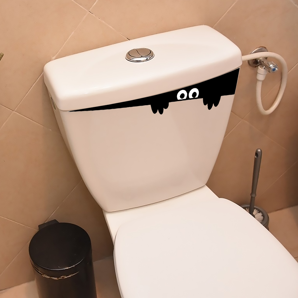 1Pc Wc Sticker Diy Grappig Peep Monster Wc Badkamer Vinyl Muursticker Sticker Art Verwisselbare Home Toilet Decoratie