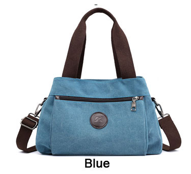 Handtassen Vrouwen Canvas Tas voor Vrouwen Grote Tote Vrouwelijke Handtassen Lady Schouder Messenger Bags Vrouwen Crossbody Tas: Blauw