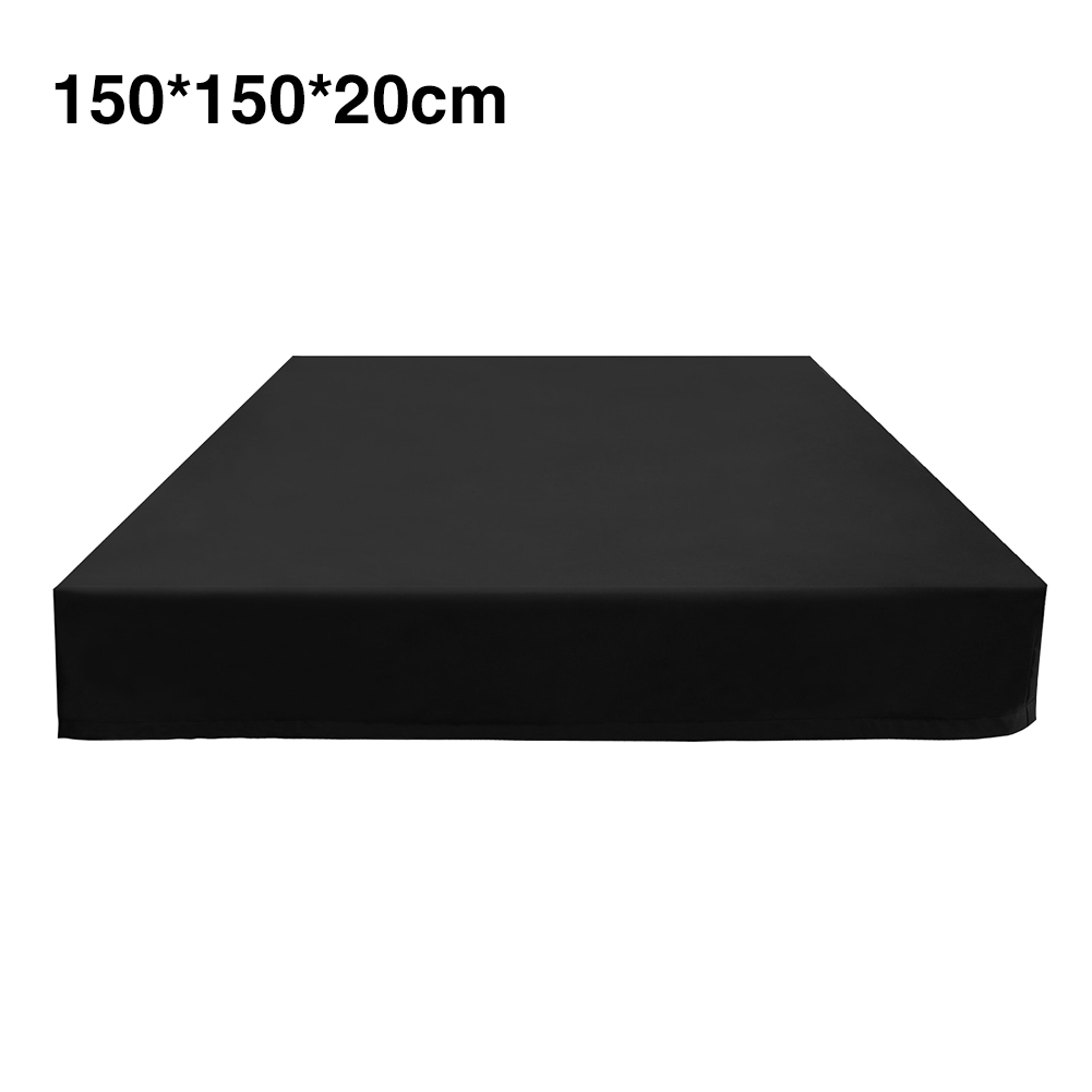 Canopée pour jouets, Protection extérieure pour bac à sable, piscine, Patio, couverture carrée pliante avec cordon de serrage, tissu Oxford étanche à la poussière: Black / 150x150x20cm