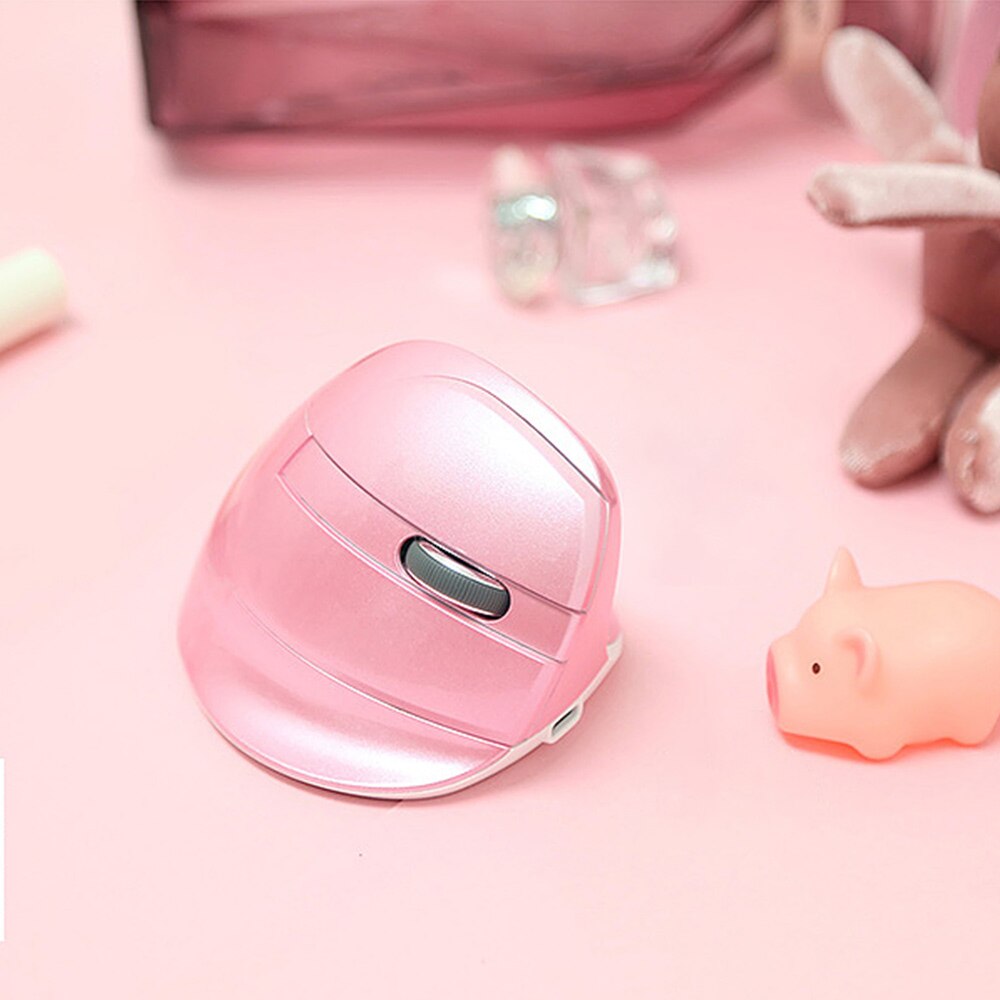 Delux-ratón Vertical inalámbrico M618Mini, dispositivo ergonómico con Bluetooth, batería recargable de 2,4 GHz, RGB, para muñeca y mano