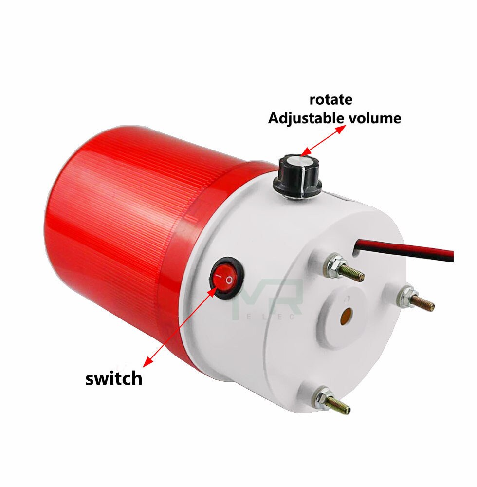 LED sound and light alarm 220v24v12v rotary warning light adjustable volume led sound and light integrated alarm indicator ligh