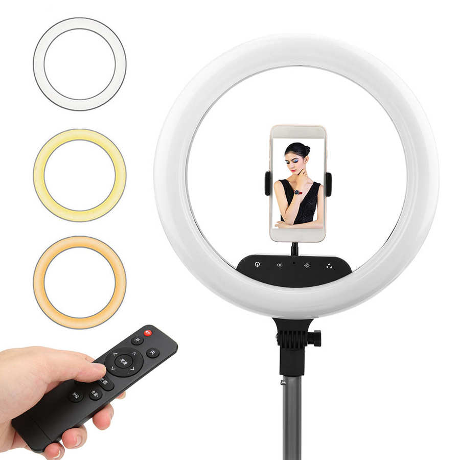 led ring light Adjustable Brightness 14 Inch Live Broadcast Beauty Wireless Remote Control Ring Fill Light