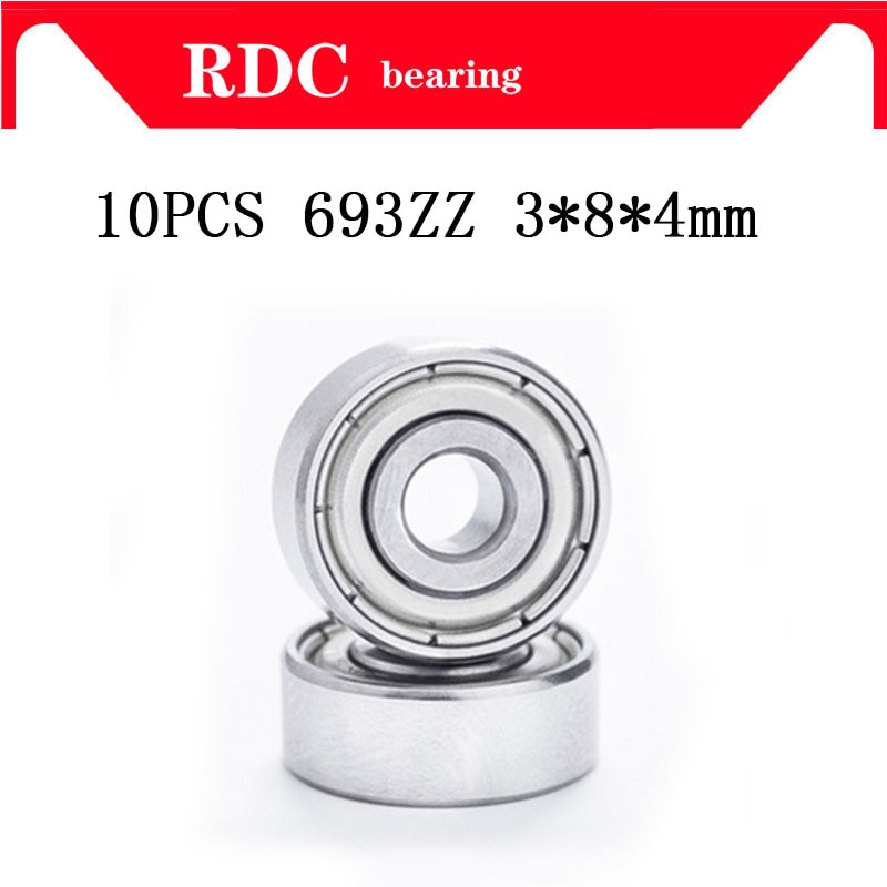10 stk abec -5 693zz 693z 693 zz pilsner 3 x 8 x 4 mm miniatyrkulelager 619/3zz emq  z3 v3 mini