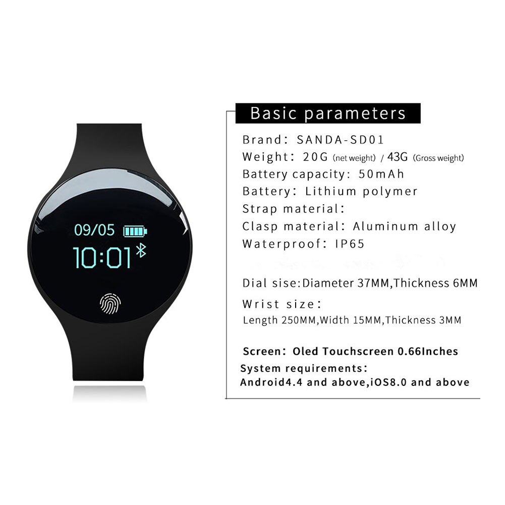 Sanda bluetooth smartwatch voor ios android mannen vrouwen sport intelligente stappenteller fitnessarmband horloges voor iphone klok mij